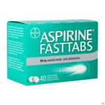 Packshot Aspirine Fasttabs 500mg Filmomh Tabl 40