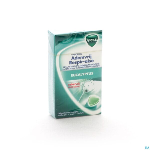 Packshot Vicks Ademvrij Z/suiker 40g Box