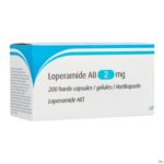 Packshot Loperamide AB 2mg Harde Caps 200 X 2mg