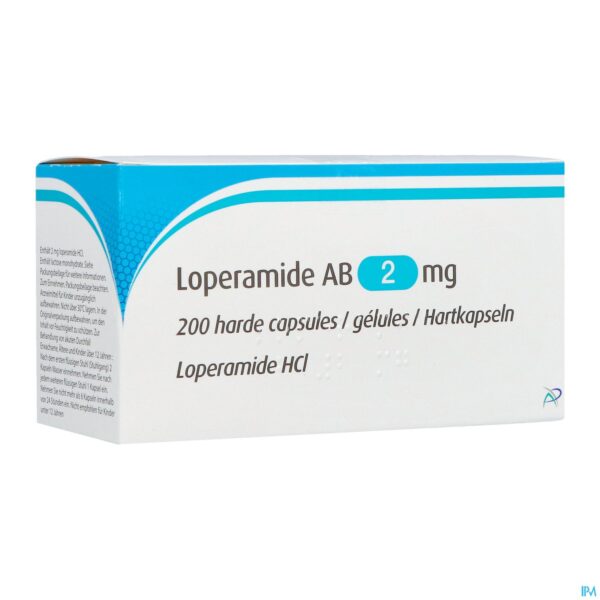 Packshot Loperamide AB 2mg Harde Caps 200 X 2mg Packshot Loperamide AB 2mg Harde Caps 200 X 2mg