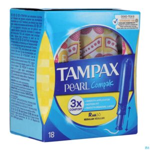 Packshot Tampax Pearl Compak Regular 18