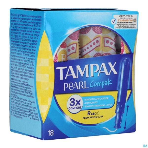 Packshot Tampax Pearl Compak Regular 18