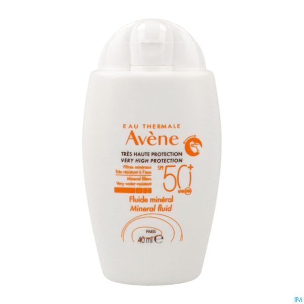 Productshot Avene Zon Spf50+ Minerale Fluide 40ml