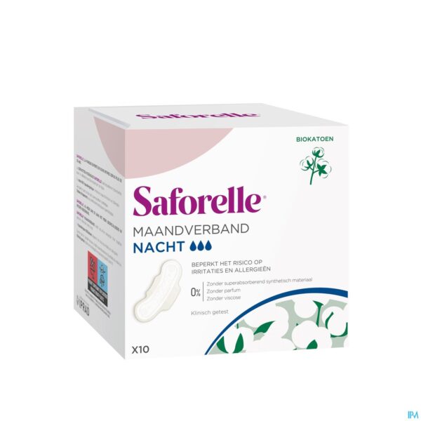 Packshot Saforelle Maandverbanden Nacht 10