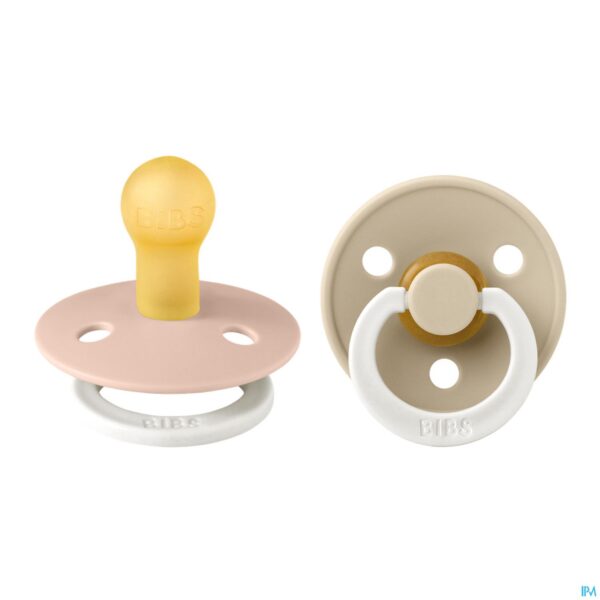Productshot Bibs 1 Fopspeen Duo Glow In Dark Vanilla/blush
