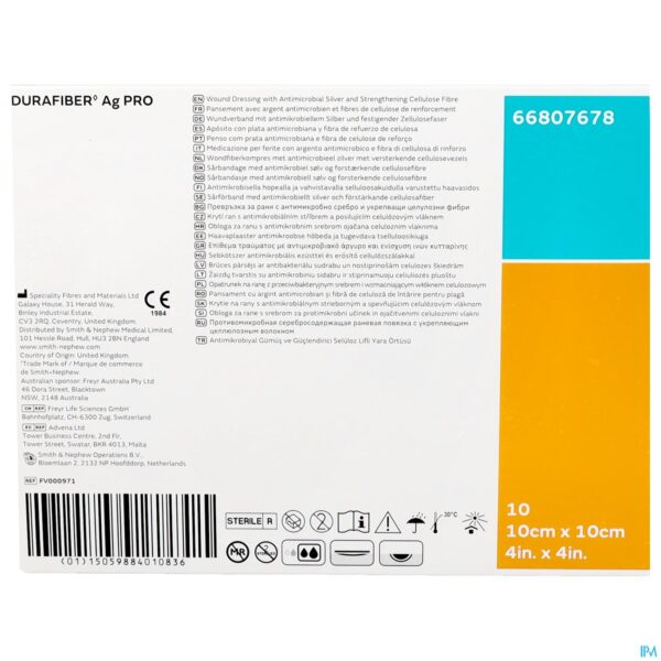 Packshot Durafiber Ag Pro Verband 10x10cm 10