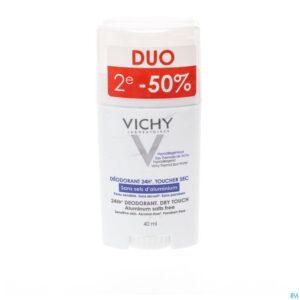 Packshot Vichy Deo React. H Z/alu Zout Stick 24u Duo 2x40ml