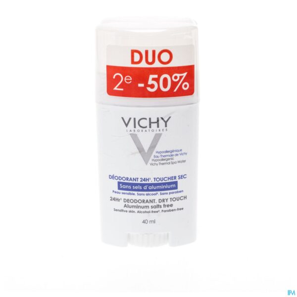 Packshot Vichy Deo React. H Z/alu Zout Stick 24u Duo 2x40ml