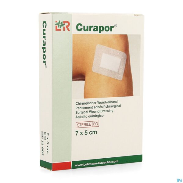 Packshot Curapor Verb Chirurg. Steriel 7cmx 5cm 5 32902