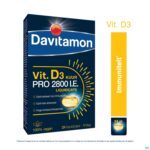 Packshot Davitamon Vegan Vit.d3 2800iu 24 Caps Be