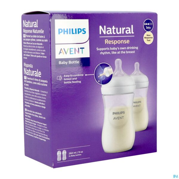 Packshot Philips Avent Natural 3.0 Zuigfles Duo 2x260ml