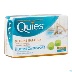 Packshot Quies Oordoppen Zwemmen Maxi Silic. 3 Paar