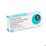 Packshot Cetirizine Teva 10mg Filmomh Tabl 7