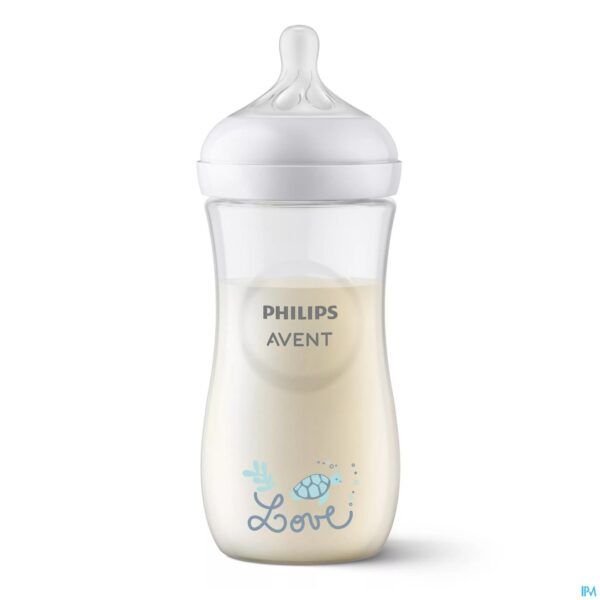 Productshot Philips Avent Natural 3.0 Zuigfles 330ml Love Productshot Philips Avent Natural 3.0 Zuigfles 330ml Love