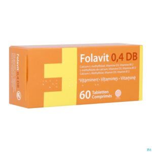 Packshot Folavit 0,4mg Db Tabl 60