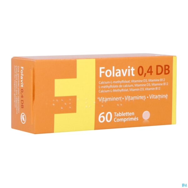 Packshot Folavit 0,4mg Db Tabl 60