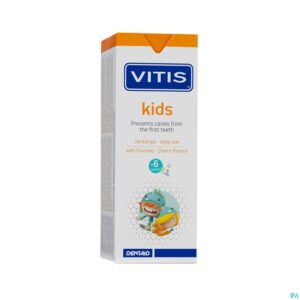 Packshot Vitis Kids Gel Tandpasta 50ml
