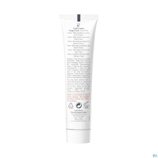 Productshot Avene Cold Cream Creme 40ml