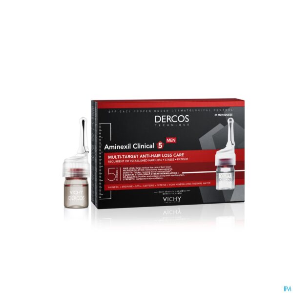 Productshot Vichy Dercos Aminexil Clinical 5 Men Amp 21x6ml