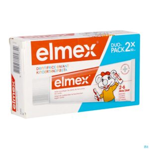 Packshot Elmex Tandpasta Kind 2-6 Jaar 2x50ml