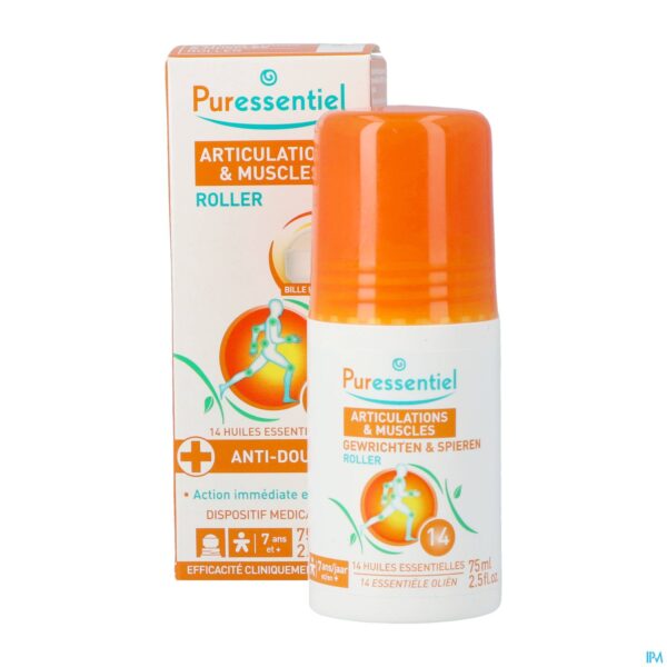 Productshot Puressentiel Gewrichten Roller 14 Ess Olie 75ml
