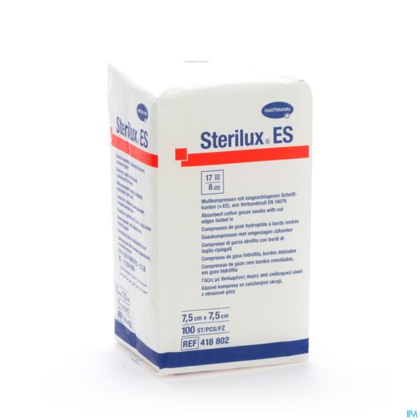 Packshot Sterilux Es 7,5x7,5cm 8l.nst. 100 P/s