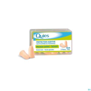 Packshot Quies Oordoppen Schuim Huidskleur 3 Paar