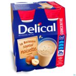 Packshot Delical Hp Hc Drank Geconc. Hazelnoot 4x200ml