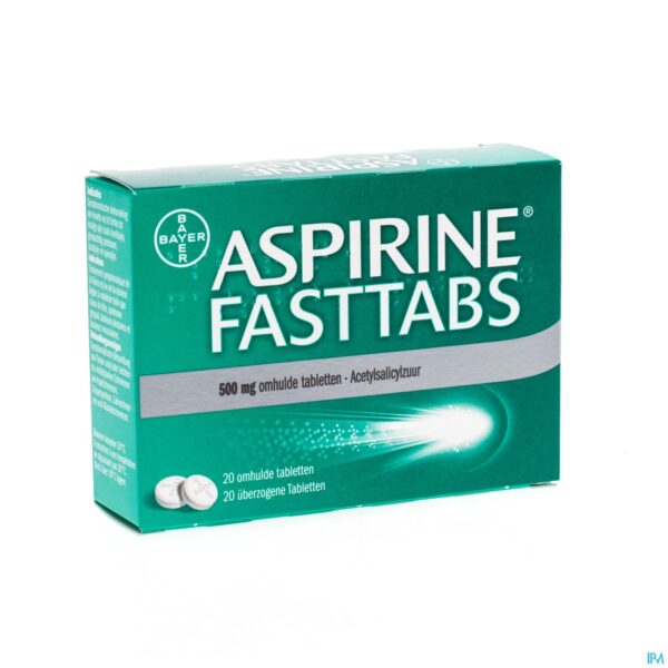 Packshot Aspirine Fasttabs 500mg Filmomh Tabl 20 Packshot Aspirine Fasttabs 500mg Filmomh Tabl 20