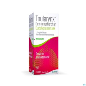 Packshot Toularynx Dextromethorphan Eucalyptussmaak 180ml siroop
