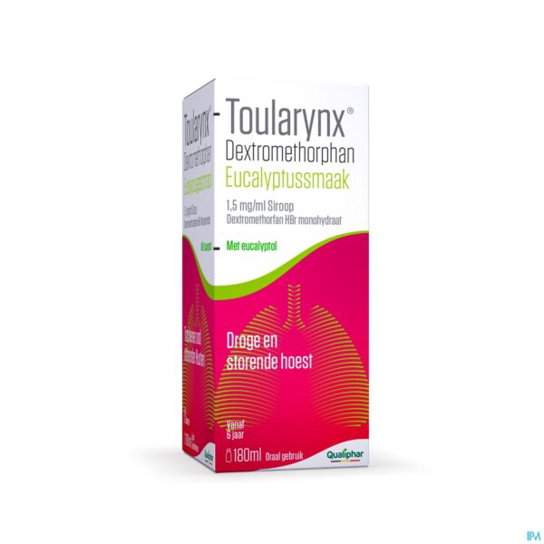 Packshot Toularynx Dextromethorphan Eucalyptussmaak 180ml siroop