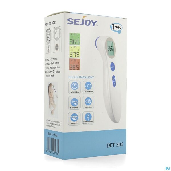 Packshot Sejoy Thermometer Infrarood Z/contact