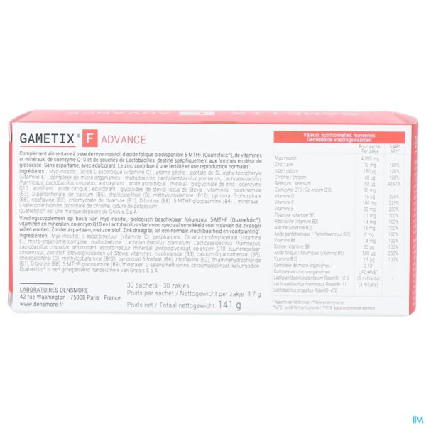 Packshot Gametix F Advance Zakje 30