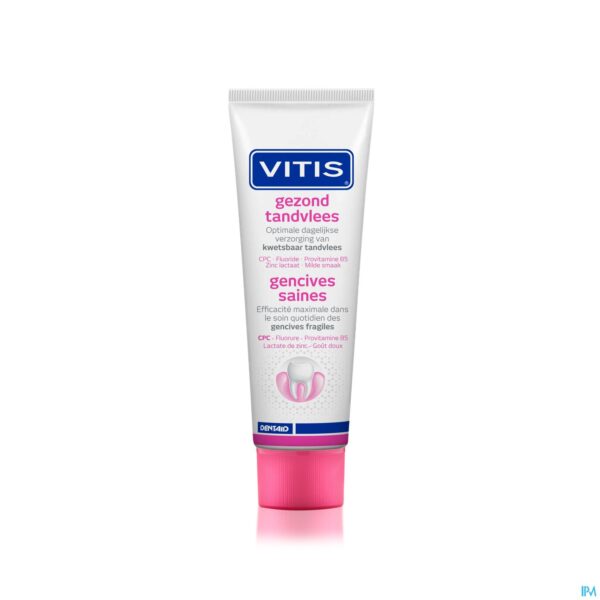 Productshot Vitis Gezond Tandvlees Tandpasta met 0,05% Cetylpyridinium Chloride (CPC) 31414