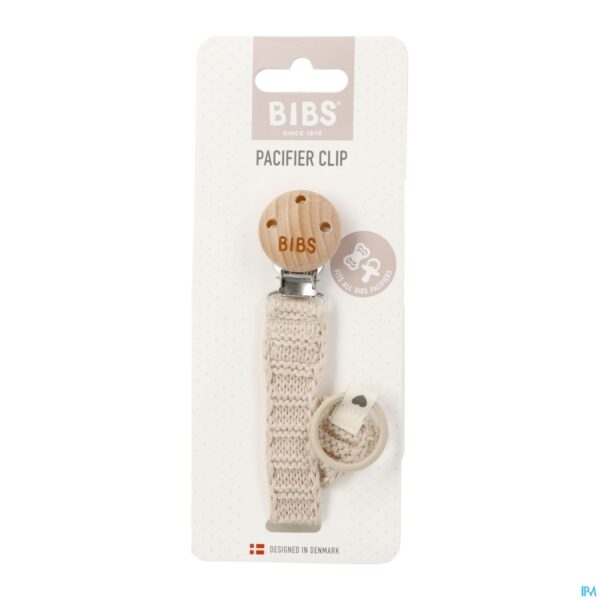 Packshot Bibs Fopspeenketting Knitted Vanilla