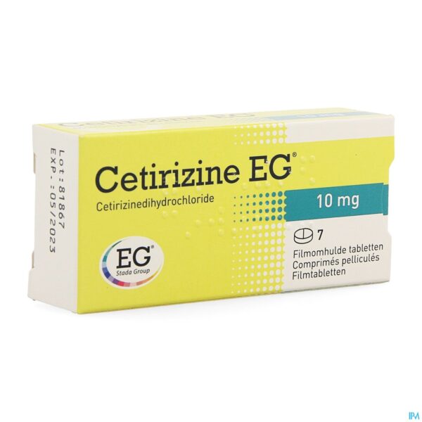 Packshot Cetirizine EG Tabl 7X10Mg Packshot Cetirizine EG Tabl 7X10Mg