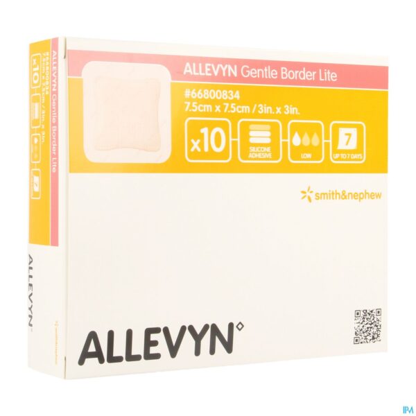 Packshot Allevyn Gentle Border Lite 7,5x 7,5cm 10 66800834 Packshot Allevyn Gentle Border Lite 7,5x 7,5cm 10 66800834