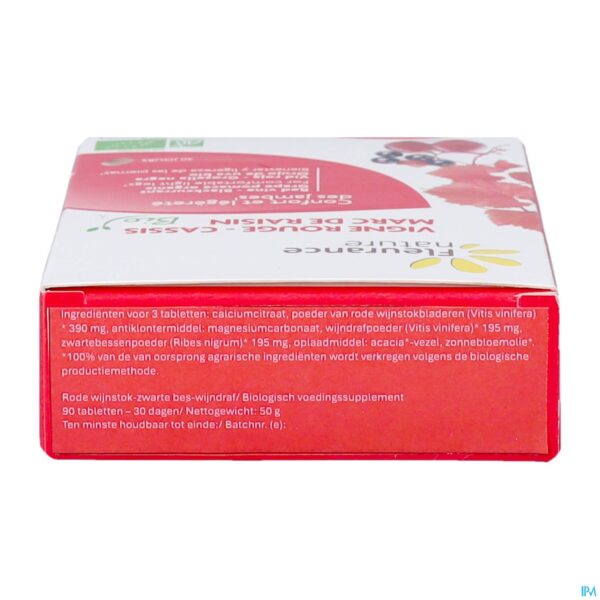 Packshot Fleurance Nature Bio Rode Wijnst.zwart Bes Tabl 90