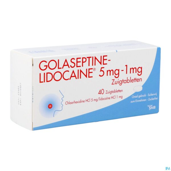 Packshot Golaseptine® Lidocaïne zuigtabletten 40