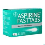 Packshot Aspirine Fasttabs 500mg Filmomh Tabl 40