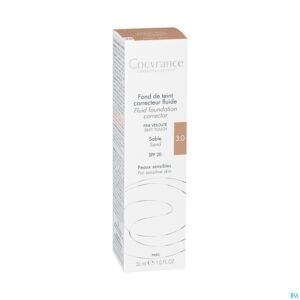 Packshot Avene Couvrance Fdt Correct. Fluide 3 Sable 30ml