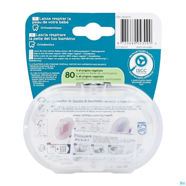 Packshot Philips Avent Fopspeen +18m Air Lila/fuchsia Des.2