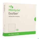 Packshot Exufiber Gelling Fibre Dressing Ster 10 X 10cm 10