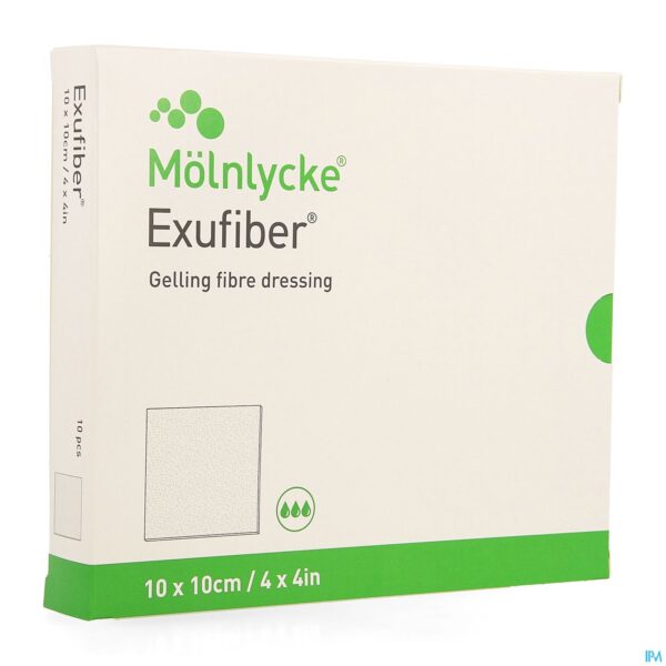 Packshot Exufiber Gelling Fibre Dressing Ster 10 X 10cm 10