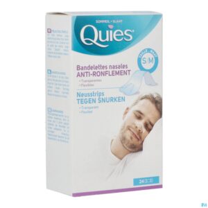 Packshot Quies Tegen Snurken Neusstrips S/m 24