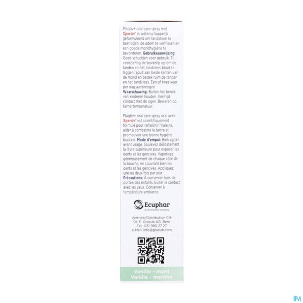 Packshot Plaqtiv+ Oral Care Spray Vanilla 60ml