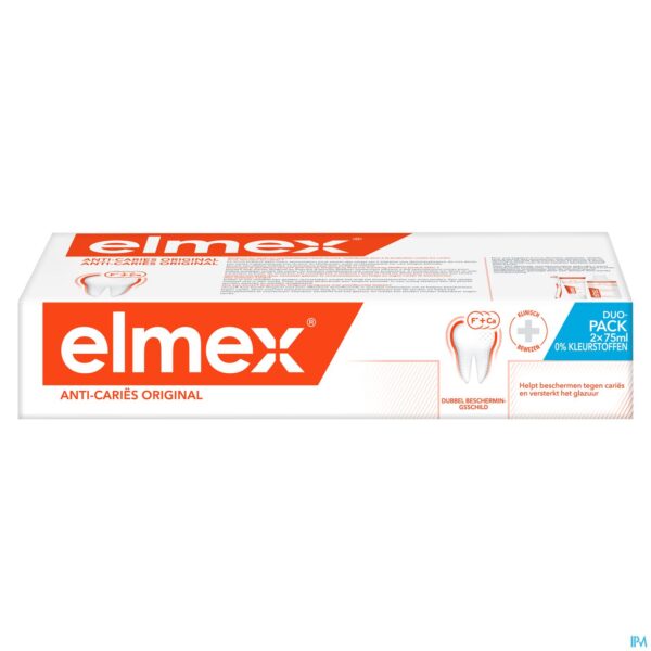 Packshot Elmex A/caries Tandpasta 2x75ml