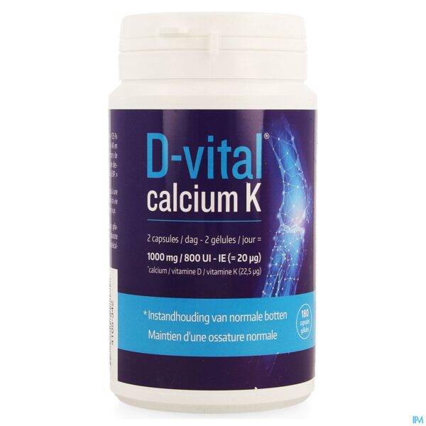 Packshot D-vital Calcium K Caps 180