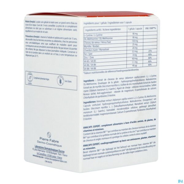 Packshot Ducray Anacaps Expert Progres. Haarutival Caps 90