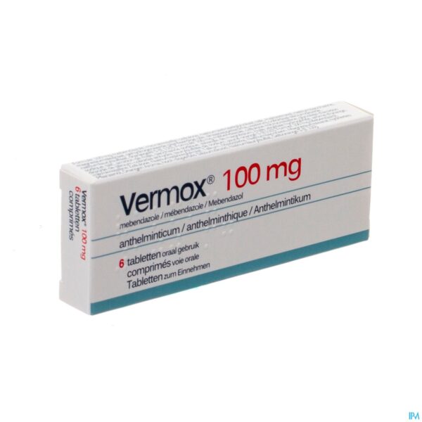 Packshot Vermox 100mg Tabl 6 X 100mg Pip Packshot Vermox 100mg Tabl 6 X 100mg Pip